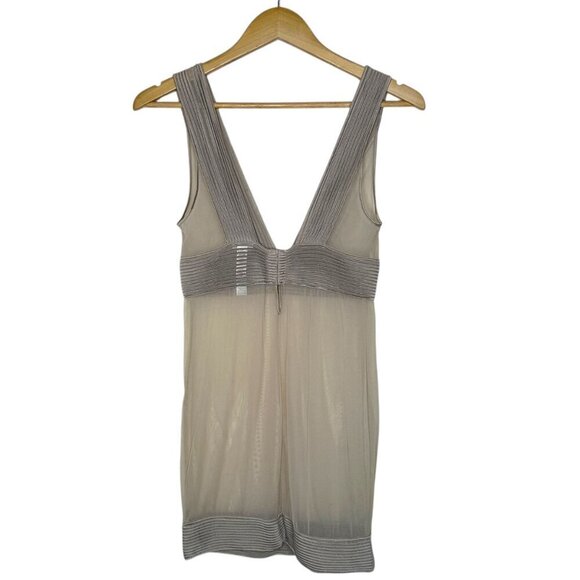 La Perla Silk Mesh Lingerie Slip Size S Sheer Beige Sexy Intimate Boudoir - Picture 2 of 9